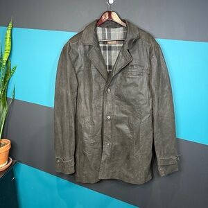 Danier Leather Dark green black Field Jacket Lined